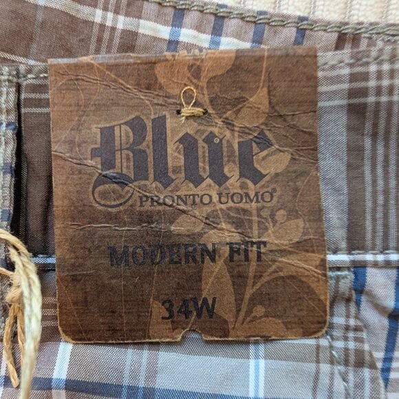 NWT 2 pair Men's Warehouse Blue Pronto Uomo Modern Fit 34 shorts - Picture 14 of 16